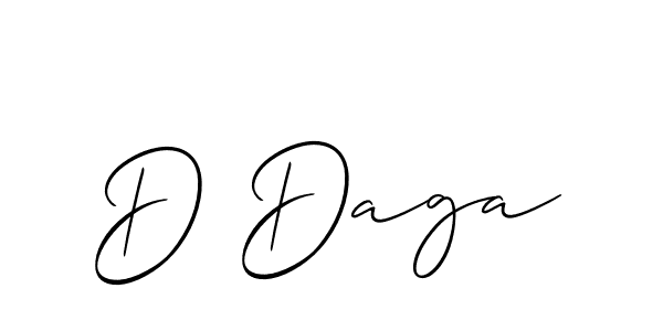 Make a beautiful signature design for name D Daga. With this signature (Allison_Script) style, you can create a handwritten signature for free. D Daga signature style 2 images and pictures png