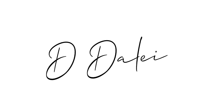 if you are searching for the best signature style for your name D Dalei. so please give up your signature search. here we have designed multiple signature styles  using Allison_Script. D Dalei signature style 2 images and pictures png