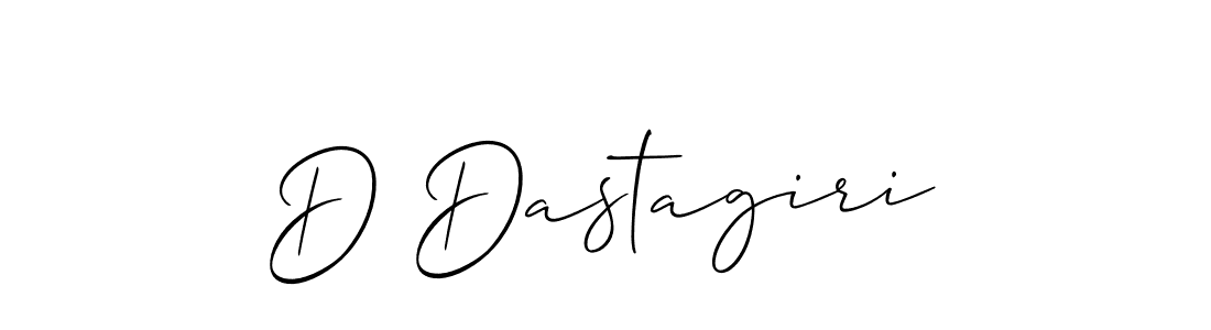 Also we have D Dastagiri name is the best signature style. Create professional handwritten signature collection using Allison_Script autograph style. D Dastagiri signature style 2 images and pictures png