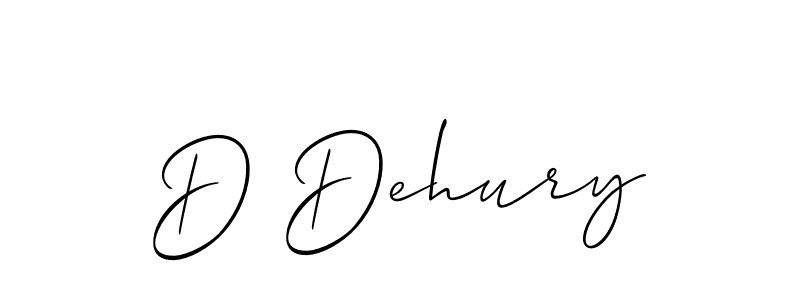 Create a beautiful signature design for name D Dehury. With this signature (Allison_Script) fonts, you can make a handwritten signature for free. D Dehury signature style 2 images and pictures png
