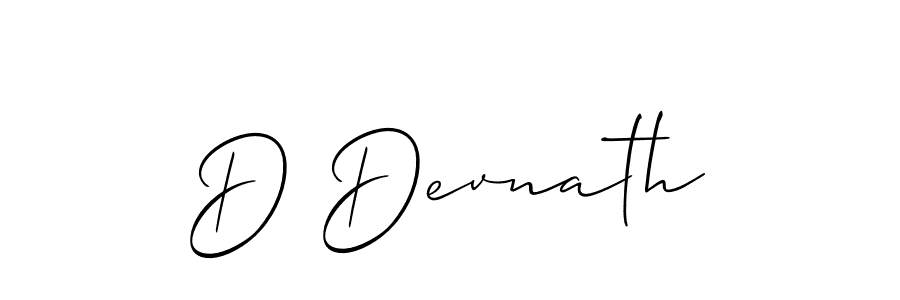 Allison_Script is a professional signature style that is perfect for those who want to add a touch of class to their signature. It is also a great choice for those who want to make their signature more unique. Get D Devnath name to fancy signature for free. D Devnath signature style 2 images and pictures png