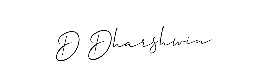 The best way (Allison_Script) to make a short signature is to pick only two or three words in your name. The name D Dharshwin include a total of six letters. For converting this name. D Dharshwin signature style 2 images and pictures png