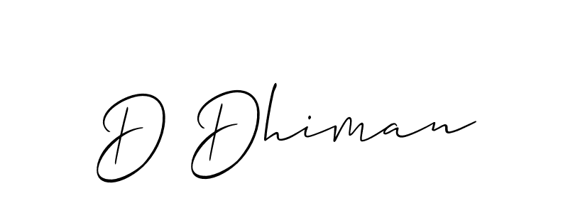 This is the best signature style for the D Dhiman name. Also you like these signature font (Allison_Script). Mix name signature. D Dhiman signature style 2 images and pictures png