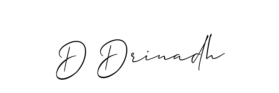 Similarly Allison_Script is the best handwritten signature design. Signature creator online .You can use it as an online autograph creator for name D Drinadh. D Drinadh signature style 2 images and pictures png