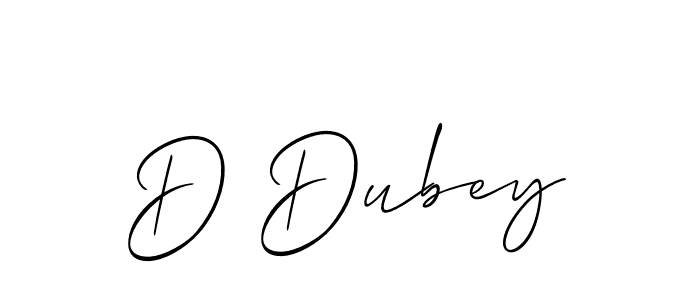 Also we have D Dubey name is the best signature style. Create professional handwritten signature collection using Allison_Script autograph style. D Dubey signature style 2 images and pictures png