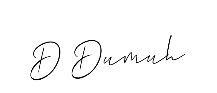 You can use this online signature creator to create a handwritten signature for the name D Dumuh. This is the best online autograph maker. D Dumuh signature style 2 images and pictures png