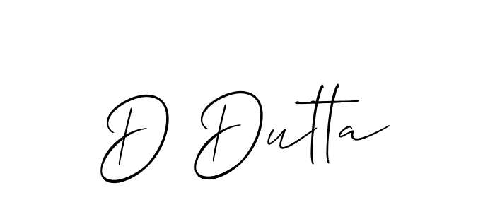 Also You can easily find your signature by using the search form. We will create D Dutta name handwritten signature images for you free of cost using Allison_Script sign style. D Dutta signature style 2 images and pictures png