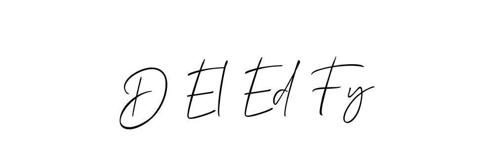Make a beautiful signature design for name D El Ed Fy. Use this online signature maker to create a handwritten signature for free. D El Ed Fy signature style 2 images and pictures png