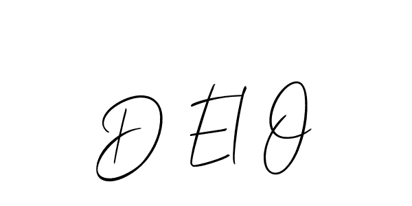 Make a beautiful signature design for name D El O. With this signature (Allison_Script) style, you can create a handwritten signature for free. D El O signature style 2 images and pictures png