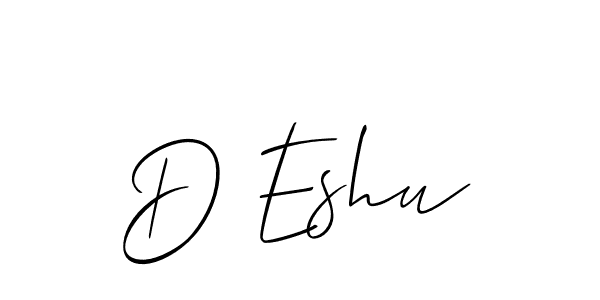 D Eshu stylish signature style. Best Handwritten Sign (Allison_Script) for my name. Handwritten Signature Collection Ideas for my name D Eshu. D Eshu signature style 2 images and pictures png