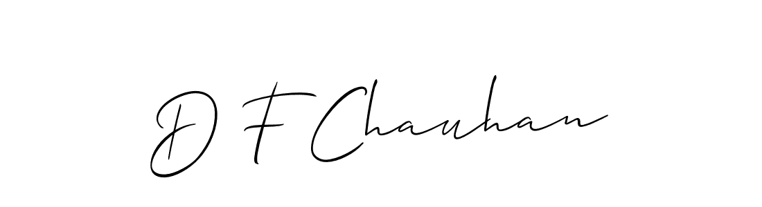 How to make D F Chauhan signature? Allison_Script is a professional autograph style. Create handwritten signature for D F Chauhan name. D F Chauhan signature style 2 images and pictures png