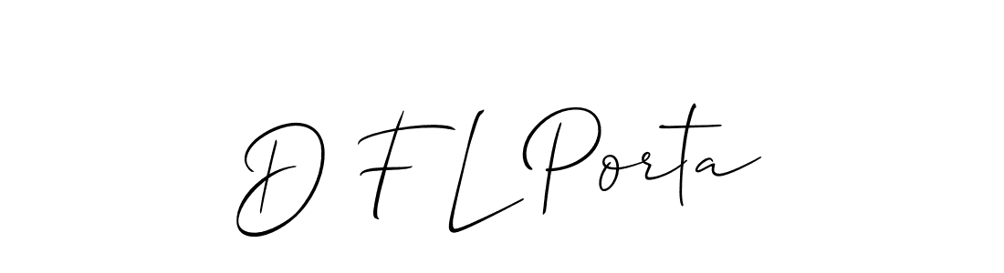 Make a beautiful signature design for name D F L Porta. Use this online signature maker to create a handwritten signature for free. D F L Porta signature style 2 images and pictures png