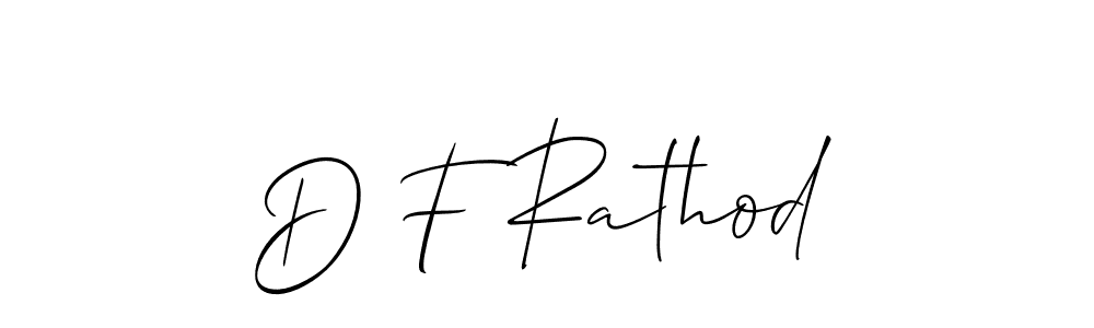 Create a beautiful signature design for name D F Rathod. With this signature (Allison_Script) fonts, you can make a handwritten signature for free. D F Rathod signature style 2 images and pictures png