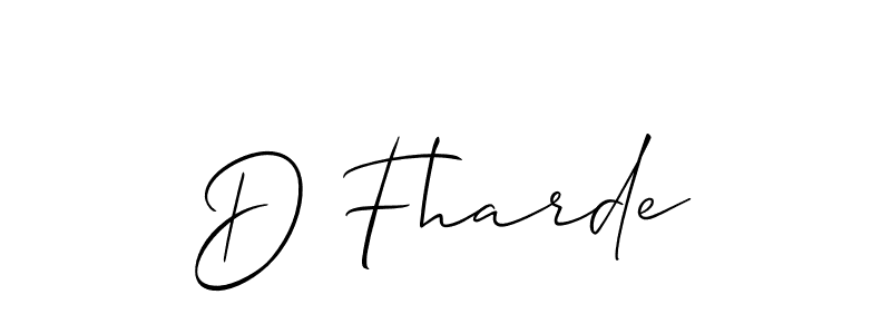 Check out images of Autograph of D Fharde name. Actor D Fharde Signature Style. Allison_Script is a professional sign style online. D Fharde signature style 2 images and pictures png