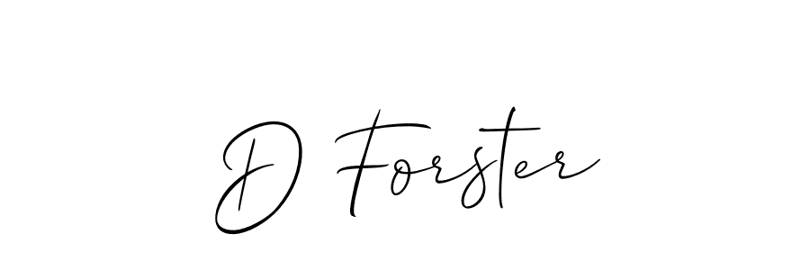 Also You can easily find your signature by using the search form. We will create D Forster name handwritten signature images for you free of cost using Allison_Script sign style. D Forster signature style 2 images and pictures png