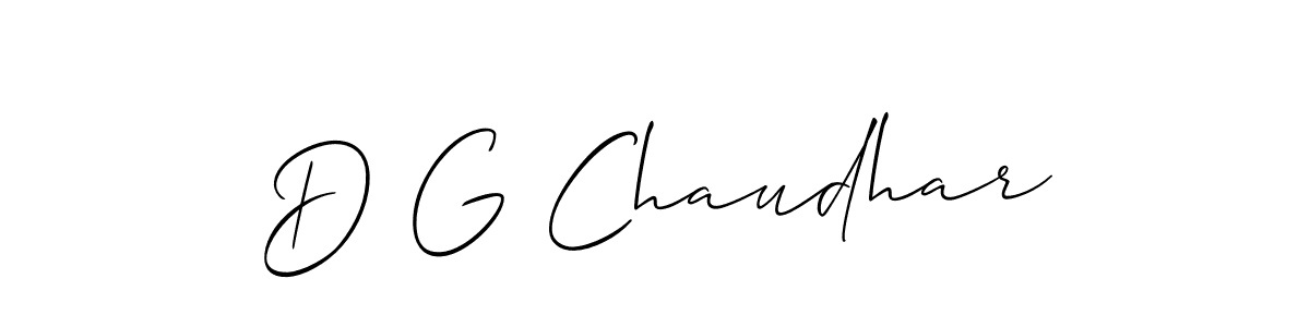 How to make D G Chaudhar signature? Allison_Script is a professional autograph style. Create handwritten signature for D G Chaudhar name. D G Chaudhar signature style 2 images and pictures png