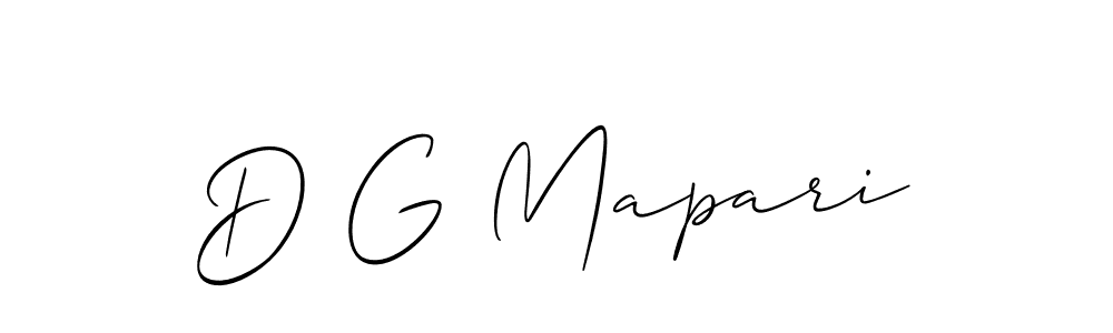 Similarly Allison_Script is the best handwritten signature design. Signature creator online .You can use it as an online autograph creator for name D G Mapari. D G Mapari signature style 2 images and pictures png