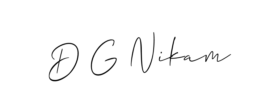 Here are the top 10 professional signature styles for the name D G Nikam. These are the best autograph styles you can use for your name. D G Nikam signature style 2 images and pictures png