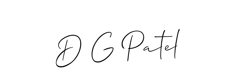 D G Patel stylish signature style. Best Handwritten Sign (Allison_Script) for my name. Handwritten Signature Collection Ideas for my name D G Patel. D G Patel signature style 2 images and pictures png