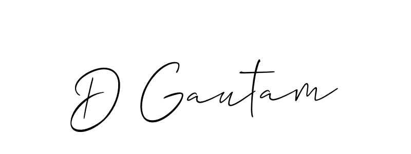 How to make D Gautam signature? Allison_Script is a professional autograph style. Create handwritten signature for D Gautam name. D Gautam signature style 2 images and pictures png