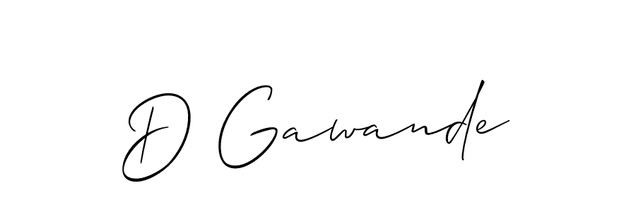 Make a short D Gawande signature style. Manage your documents anywhere anytime using Allison_Script. Create and add eSignatures, submit forms, share and send files easily. D Gawande signature style 2 images and pictures png