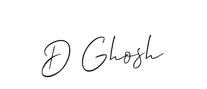 Create a beautiful signature design for name D Ghosh. With this signature (Allison_Script) fonts, you can make a handwritten signature for free. D Ghosh signature style 2 images and pictures png
