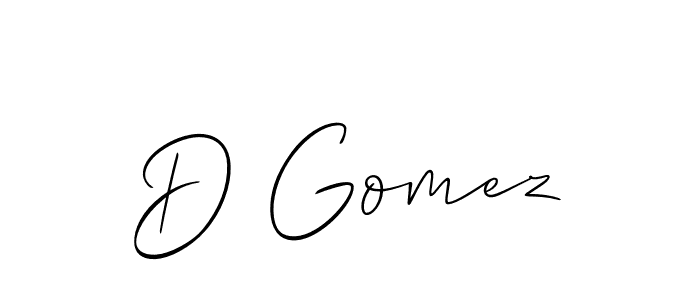 Also we have D Gomez name is the best signature style. Create professional handwritten signature collection using Allison_Script autograph style. D Gomez signature style 2 images and pictures png