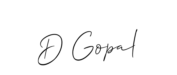 Make a beautiful signature design for name D Gopal. With this signature (Allison_Script) style, you can create a handwritten signature for free. D Gopal signature style 2 images and pictures png