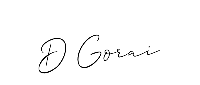 The best way (Allison_Script) to make a short signature is to pick only two or three words in your name. The name D Gorai include a total of six letters. For converting this name. D Gorai signature style 2 images and pictures png