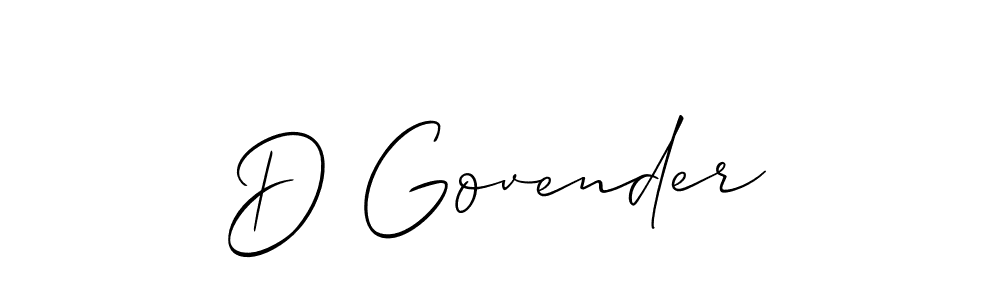 Also we have D Govender name is the best signature style. Create professional handwritten signature collection using Allison_Script autograph style. D Govender signature style 2 images and pictures png