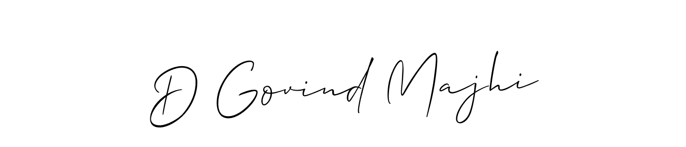This is the best signature style for the D Govind Majhi name. Also you like these signature font (Allison_Script). Mix name signature. D Govind Majhi signature style 2 images and pictures png