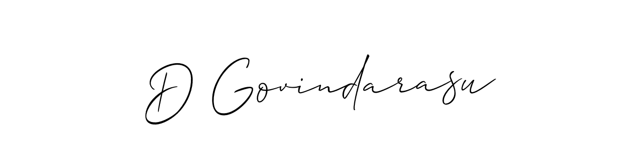 Use a signature maker to create a handwritten signature online. With this signature software, you can design (Allison_Script) your own signature for name D Govindarasu. D Govindarasu signature style 2 images and pictures png