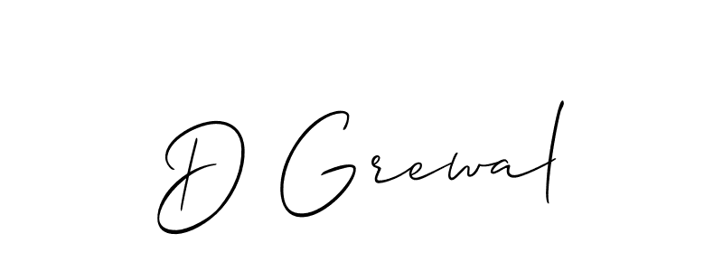 if you are searching for the best signature style for your name D Grewal. so please give up your signature search. here we have designed multiple signature styles  using Allison_Script. D Grewal signature style 2 images and pictures png