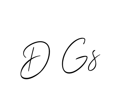 Create a beautiful signature design for name D Gs. With this signature (Allison_Script) fonts, you can make a handwritten signature for free. D Gs signature style 2 images and pictures png