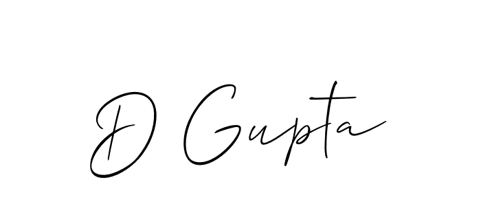 Also we have D Gupta name is the best signature style. Create professional handwritten signature collection using Allison_Script autograph style. D Gupta signature style 2 images and pictures png