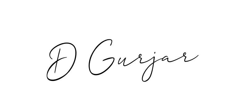 It looks lik you need a new signature style for name D Gurjar. Design unique handwritten (Allison_Script) signature with our free signature maker in just a few clicks. D Gurjar signature style 2 images and pictures png