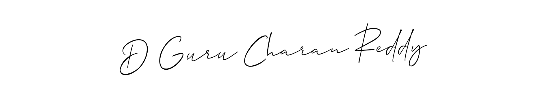 Also You can easily find your signature by using the search form. We will create D Guru Charan Reddy name handwritten signature images for you free of cost using Allison_Script sign style. D Guru Charan Reddy signature style 2 images and pictures png