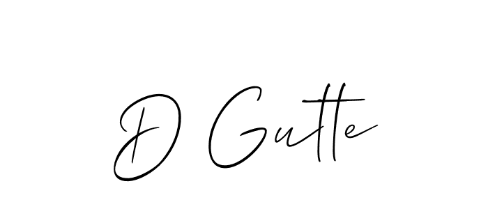 Check out images of Autograph of D Gutte name. Actor D Gutte Signature Style. Allison_Script is a professional sign style online. D Gutte signature style 2 images and pictures png
