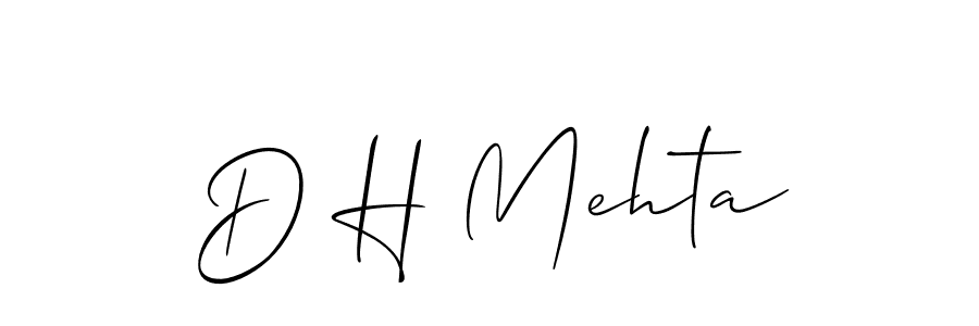 How to make D H Mehta signature? Allison_Script is a professional autograph style. Create handwritten signature for D H Mehta name. D H Mehta signature style 2 images and pictures png