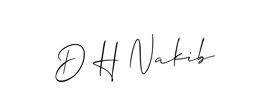 Best and Professional Signature Style for D H Nakib. Allison_Script Best Signature Style Collection. D H Nakib signature style 2 images and pictures png