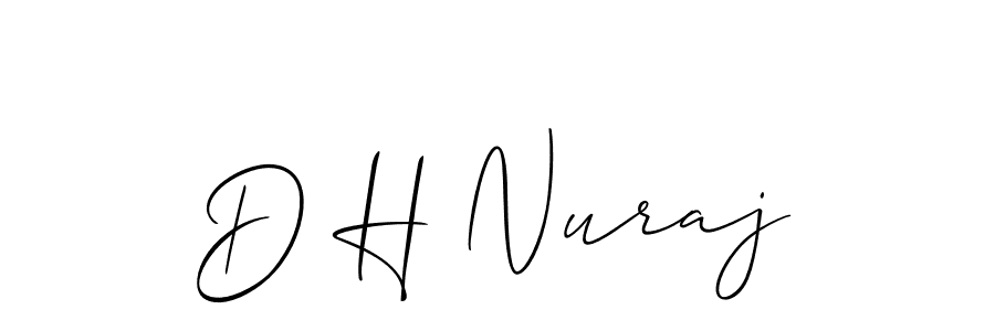 How to make D H Nuraj signature? Allison_Script is a professional autograph style. Create handwritten signature for D H Nuraj name. D H Nuraj signature style 2 images and pictures png
