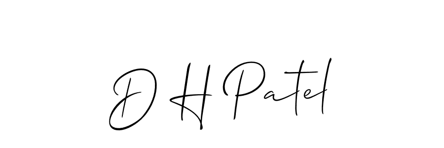 Allison_Script is a professional signature style that is perfect for those who want to add a touch of class to their signature. It is also a great choice for those who want to make their signature more unique. Get D H Patel name to fancy signature for free. D H Patel signature style 2 images and pictures png
