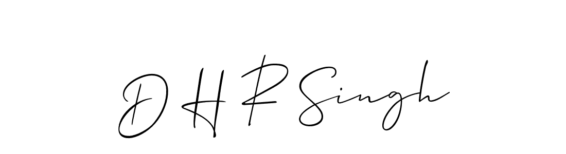 Make a beautiful signature design for name D H R Singh. With this signature (Allison_Script) style, you can create a handwritten signature for free. D H R Singh signature style 2 images and pictures png
