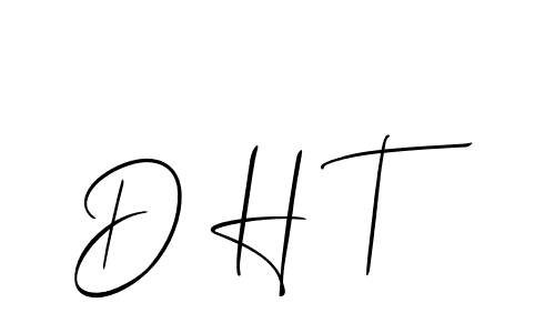 Make a beautiful signature design for name D H T. Use this online signature maker to create a handwritten signature for free. D H T signature style 2 images and pictures png