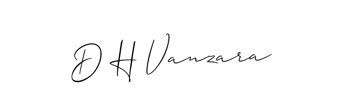 Use a signature maker to create a handwritten signature online. With this signature software, you can design (Allison_Script) your own signature for name D H Vanzara. D H Vanzara signature style 2 images and pictures png