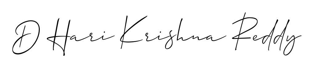 You can use this online signature creator to create a handwritten signature for the name D Hari Krishna Reddy. This is the best online autograph maker. D Hari Krishna Reddy signature style 2 images and pictures png