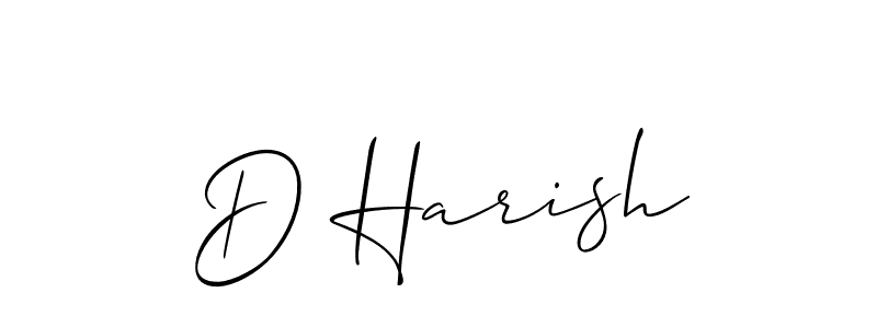 Create a beautiful signature design for name D Harish. With this signature (Allison_Script) fonts, you can make a handwritten signature for free. D Harish signature style 2 images and pictures png