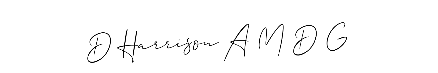Create a beautiful signature design for name D Harrison A M D G. With this signature (Allison_Script) fonts, you can make a handwritten signature for free. D Harrison A M D G signature style 2 images and pictures png