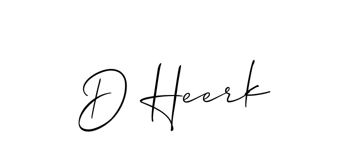 Best and Professional Signature Style for D Heerk. Allison_Script Best Signature Style Collection. D Heerk signature style 2 images and pictures png