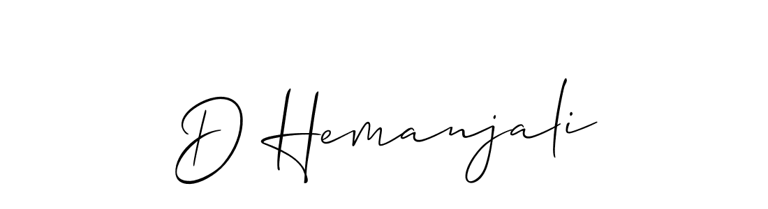 Make a beautiful signature design for name D Hemanjali. With this signature (Allison_Script) style, you can create a handwritten signature for free. D Hemanjali signature style 2 images and pictures png